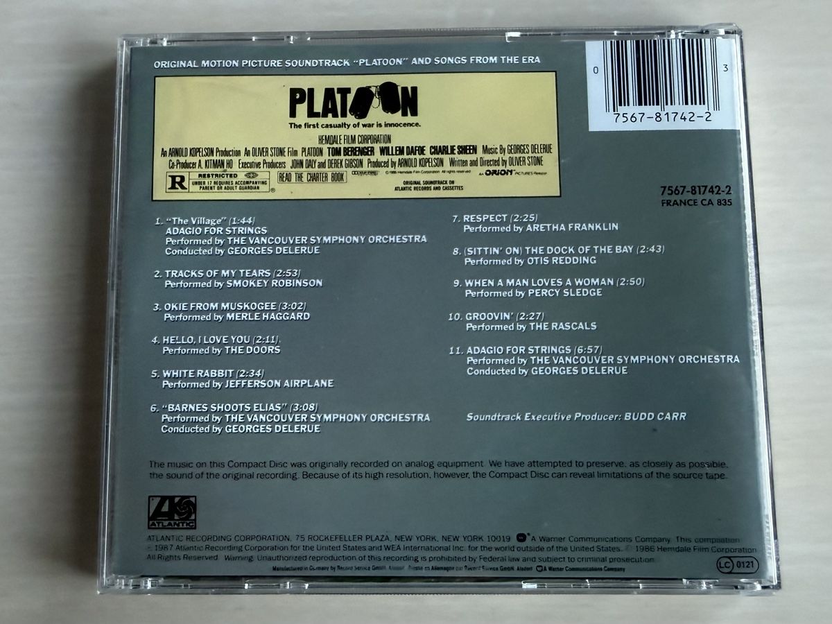 CD: CD Soundtrack Platoon Original Motion Picture  – Usato da Oberried Brienz venduto da Chyara 1