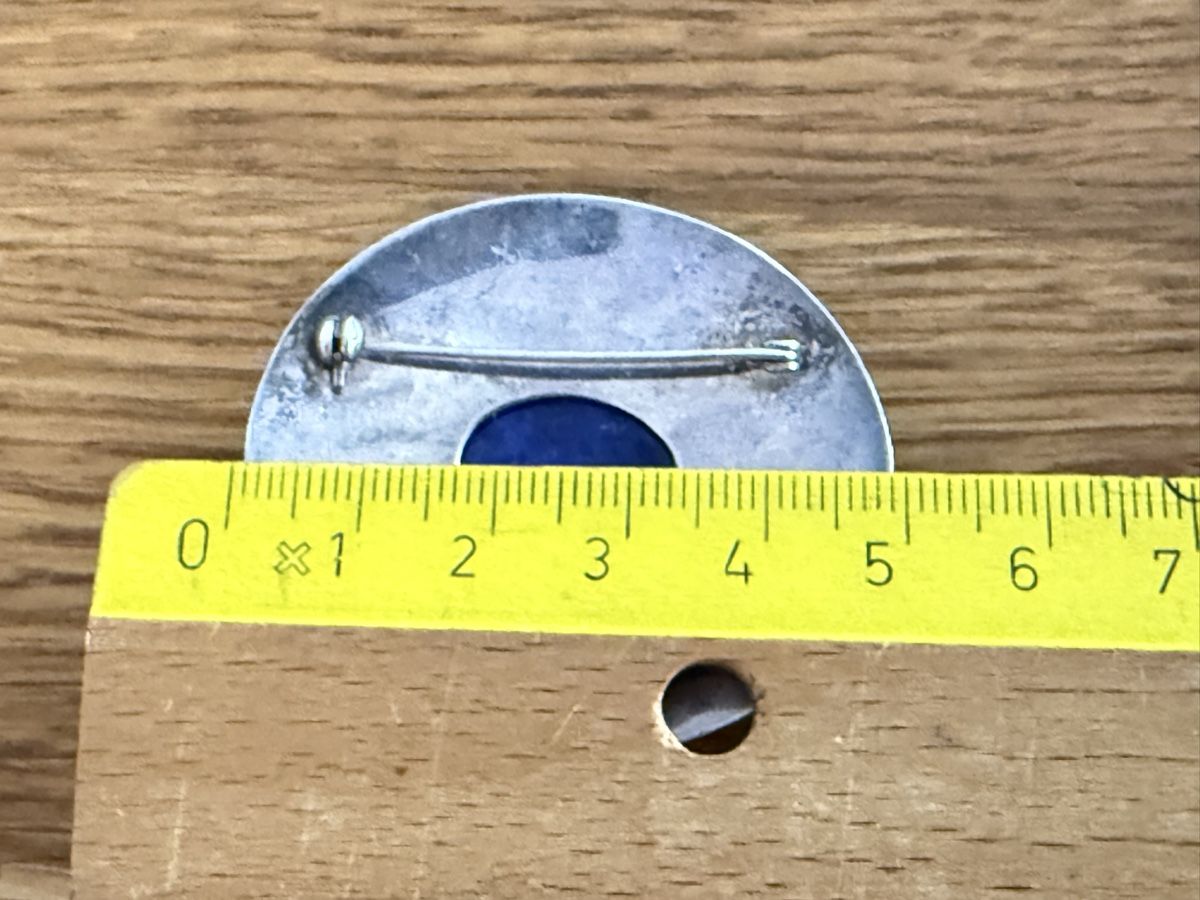 Broches & Aiguilles: Sterling Silber Brosche mit blauem Stein. – D'occasion à Goldach par Messerguru 5