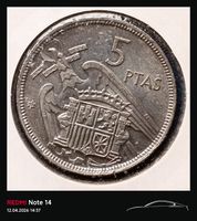 SPANIEN - 5 PESETAS 1957*72 - FRANCO - GEBRAUCHT IM KARTON