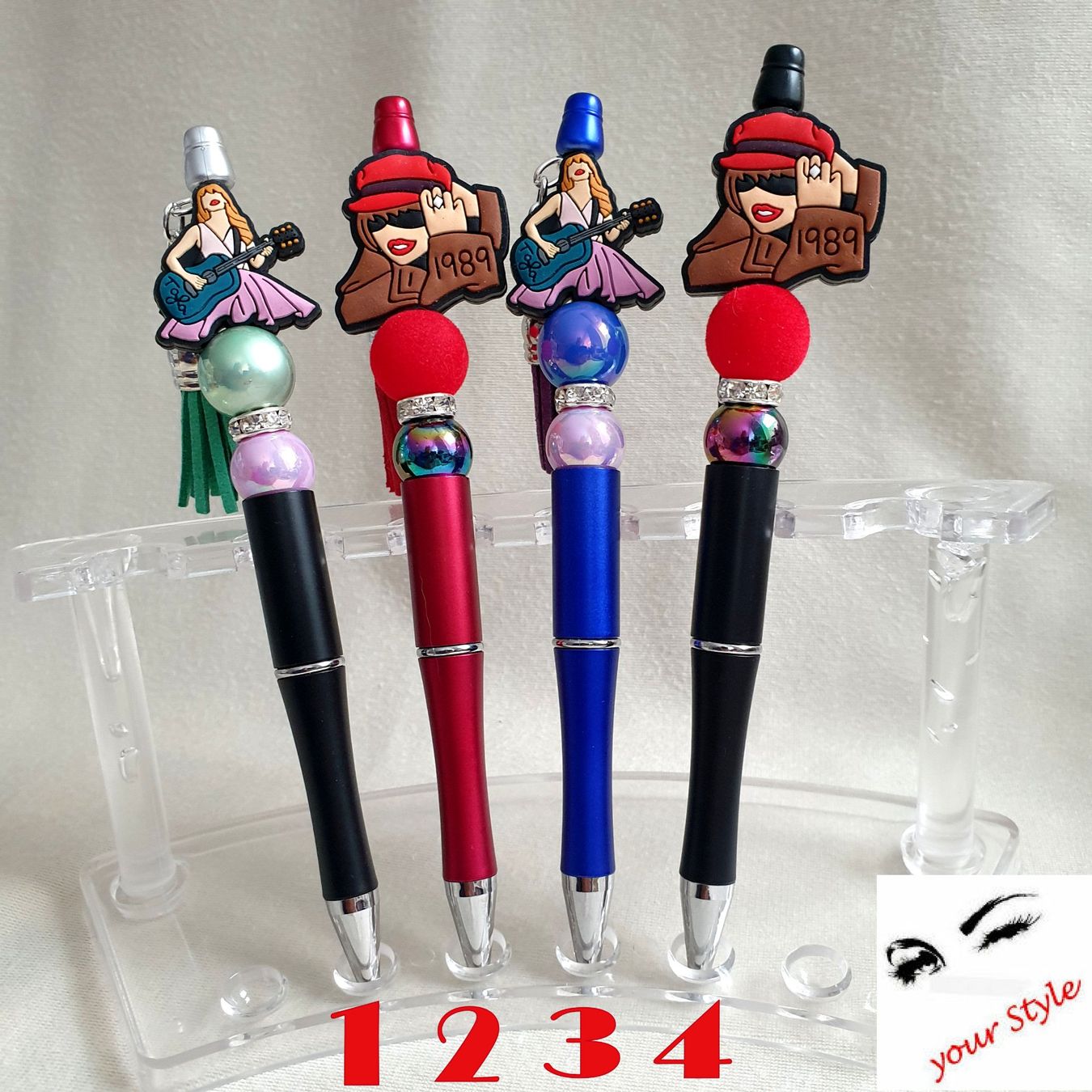 Stifte & Marker: 1 Perlenstift/Kugelschreiber "Taylor Swift" mit Zottel % – Neu und originalverpackt aus Oberglatt ZH von -your-Style- 5