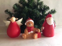 Kerze 9 Stk Figurenkerzen Samichlaus Engel Bär Weihnachten