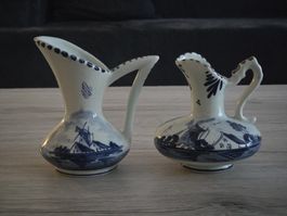2er-Set Vintage Delft Holland Krüge – Handbemalt