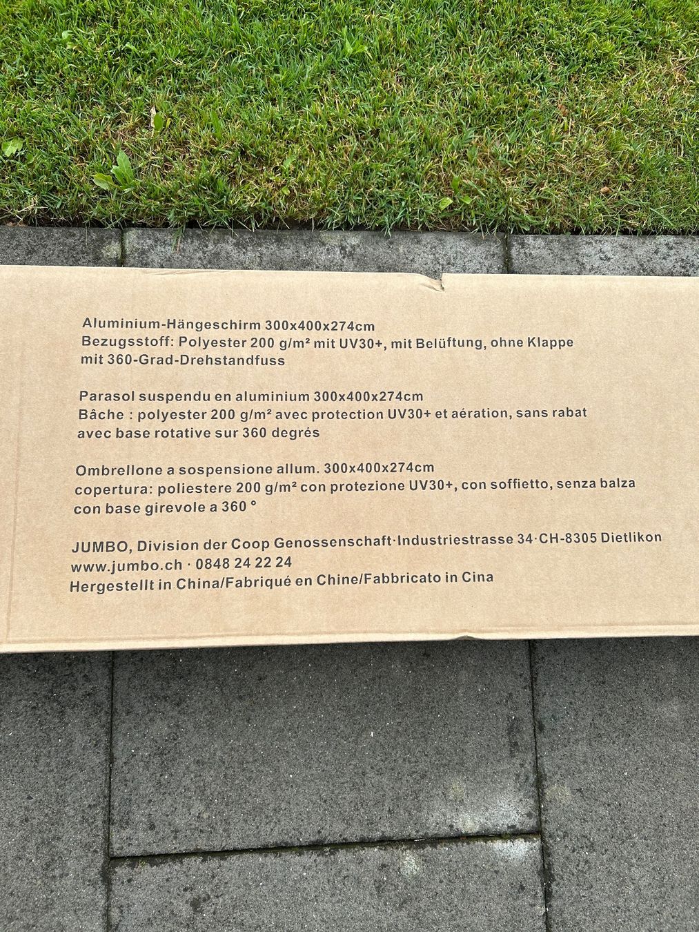 Ombrelloni: Neuer, grosser Ampelschirm 4 x 3m – Nuovo e nell'imballaggio originale da Diepoldsau venduto da Kekoa75 4