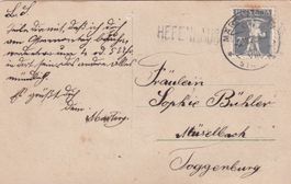 Ansichtskarte 1920 Märstetten nach Hüselbach