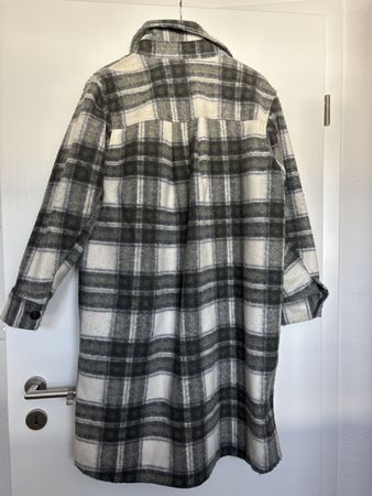 Veste chemise à carreaux longue femme taille L excellent éta
