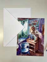 NEU: Aquarell Druck Malerei Poster Grösse A4 mit Umschlag