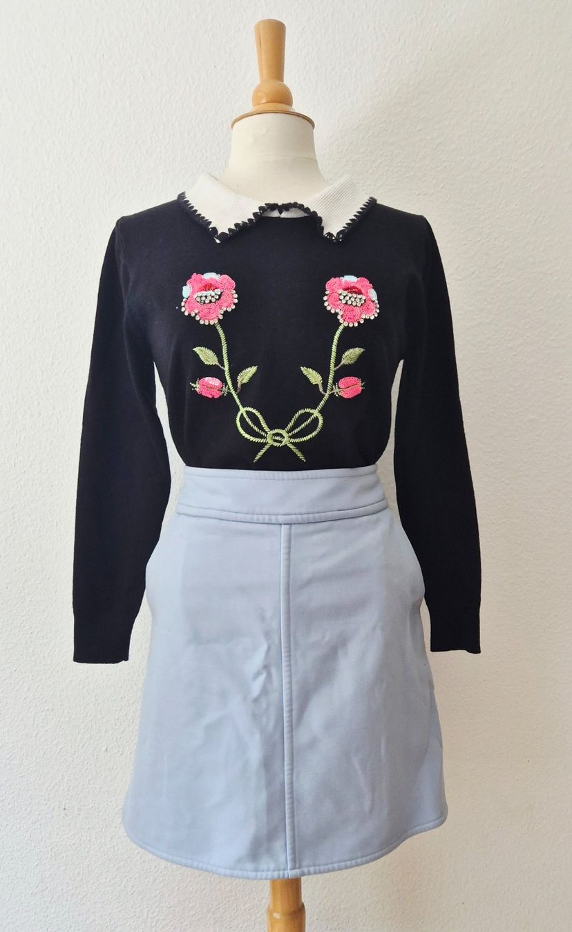 Pullover & Sweatshirts: PULLOVER PULLI S 36 STRASSSTEINE STICKEREI PAILETTEN TOP – Gebraucht aus Elsau von the-colorful-side 4