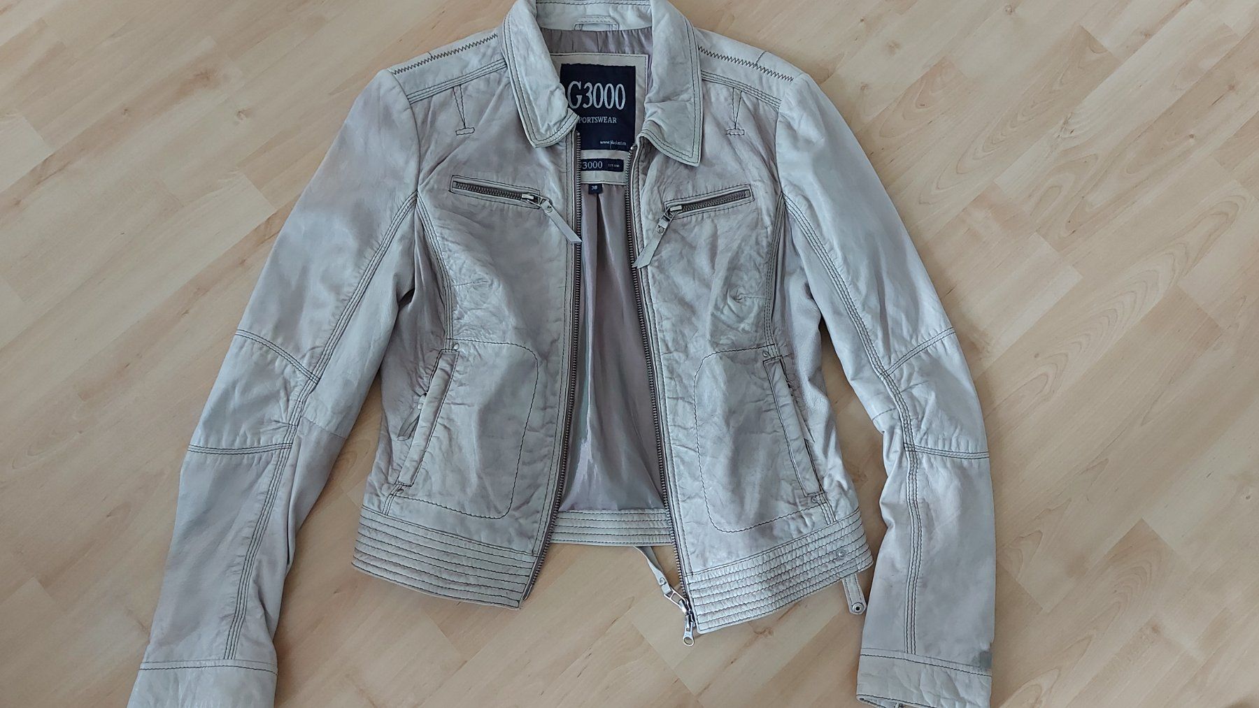 Giacche: Leder Jacke Grau gr.38 – Usato da Nebikon venduto da Draga25 6