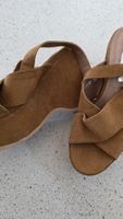 Sandalen Keilabsatz Wildleder Look Gr. 36 - Top Zustand!