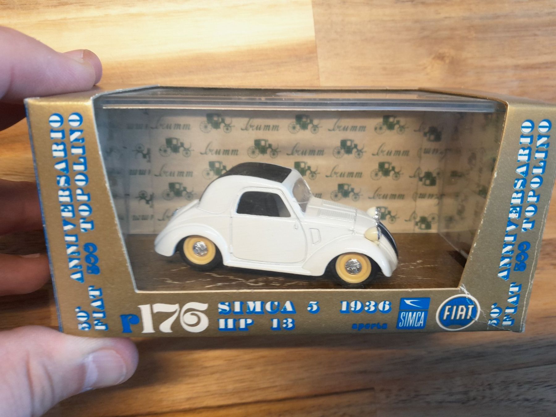 Fiat Modellini d'auto: Fiat simca brumm - 1936 (blanche) – Usato da Sullens venduto da DPerrin