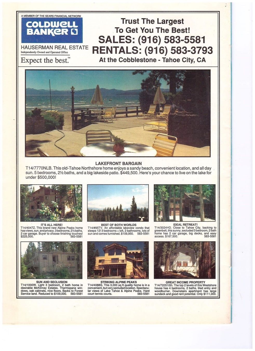 Zeitschriften & Magazine: homes 1989 - Lake Tahoe – Gebraucht aus Nunningen von mercury-for-books 1