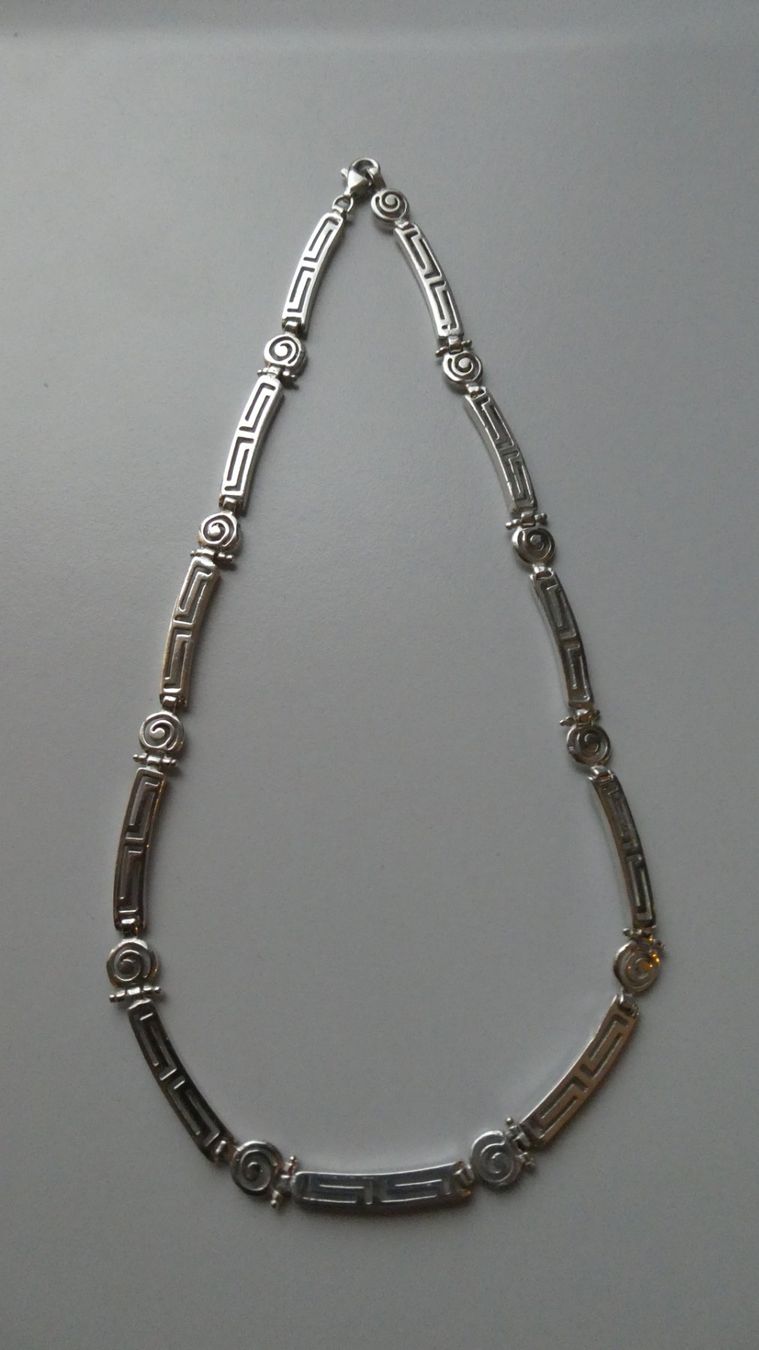 Ketten: Halskette Collier griechisches Muster Mäander 925 Silber – Gebraucht aus Frauenfeld von dhour 4