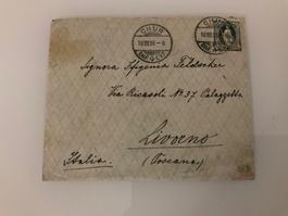 1906, Chur - Livorno/Italien, 25 Rp. Frankatur Brief