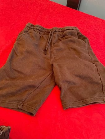 Junge Kinder Stoff schwarz Shorts 164