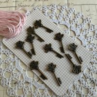 10 Anhanger Charm Metall Schlüssel clé pendentif