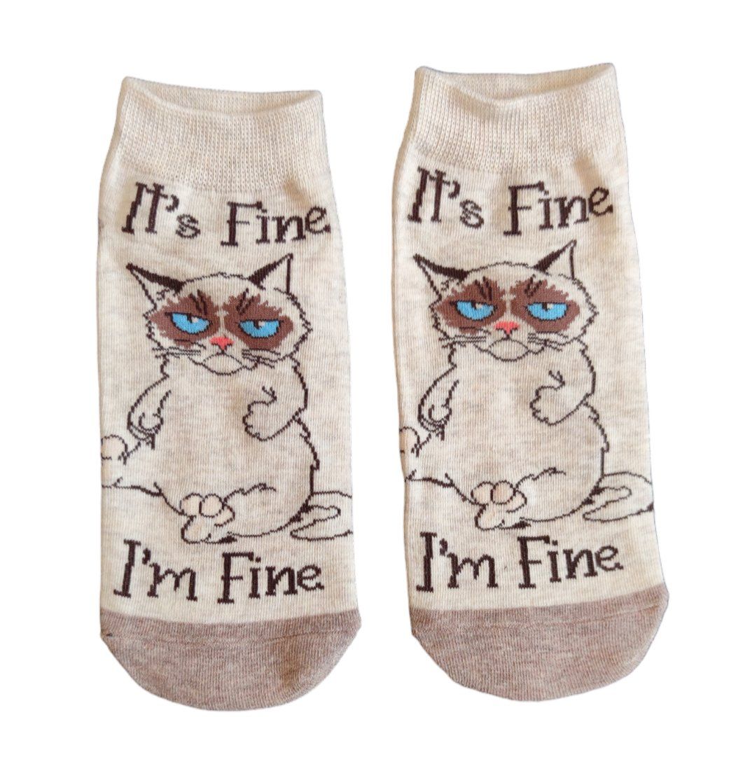 Calze: Sneaker-Socken Grumpy-Cat / Katze / Cats – Nuovo e nell'imballaggio originale da Zürich venduto da amysmith