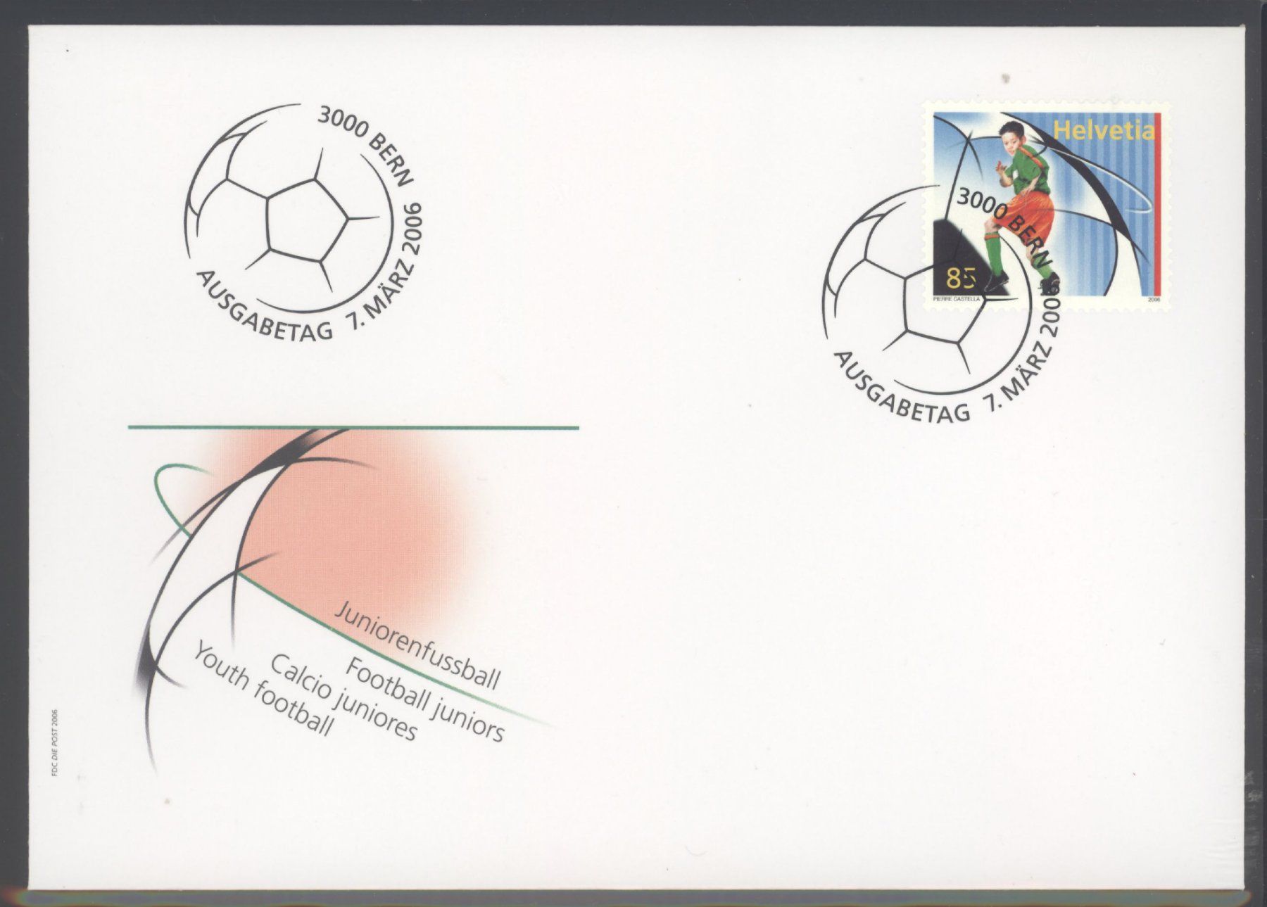 Tutti i francobolli: 2006, FDC, Sondermarke Juniorenfussball – Usato da Willisau venduto da Vollstempel