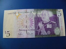 Tonga, Kingdom, 5 Pa'anga, ND (2010), P-45, New King, Unc