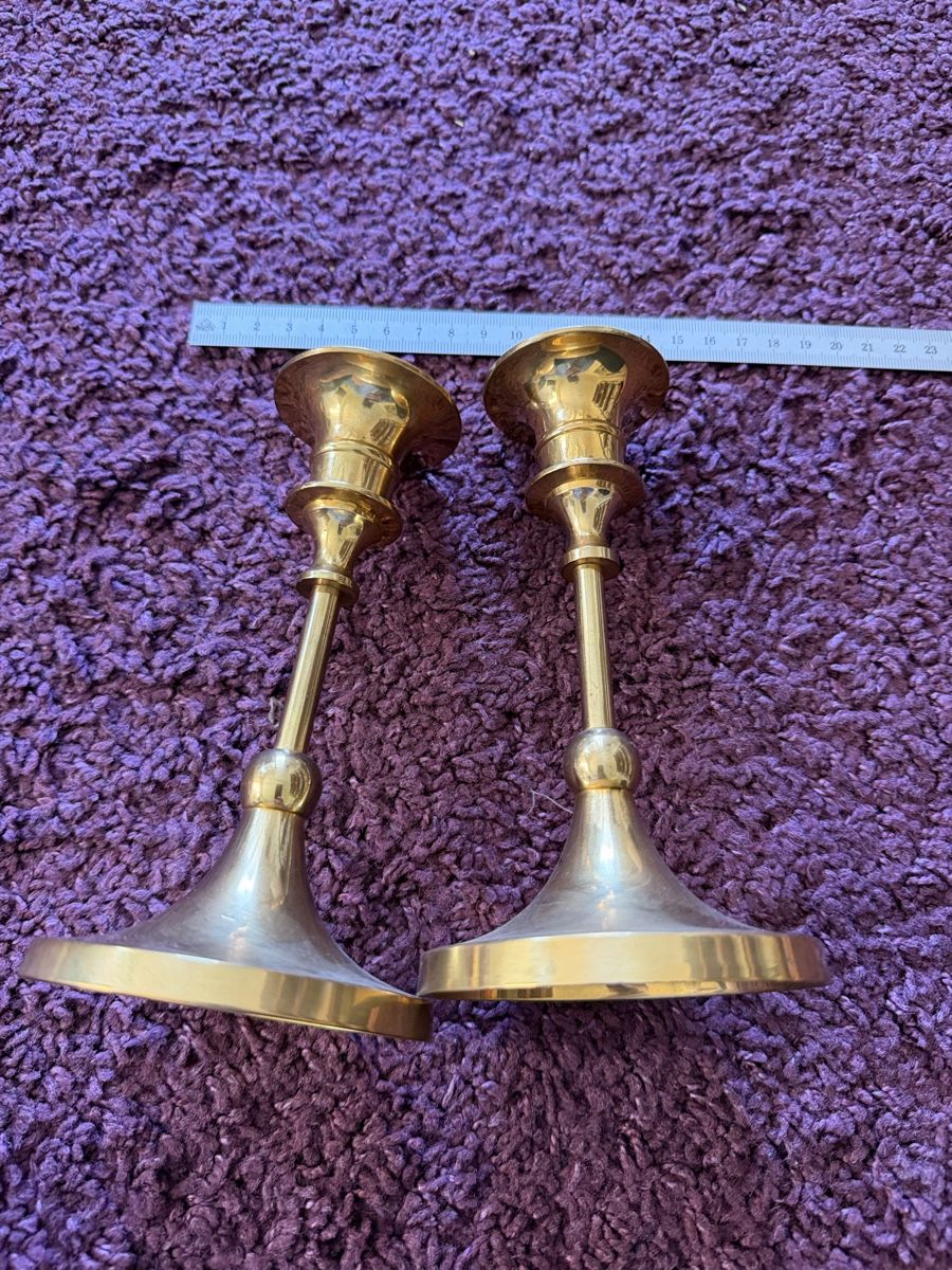 Portacandele: 2x Elegante Messing Kerzenständer  – Usato da Lyss venduto da nekoreh