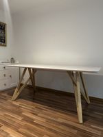 Tisch SVEN 180x90x75cm weiss mit Holzbeinen