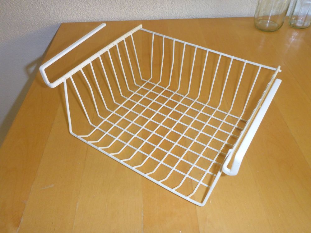 Praktischer Schrankkorb Weiß 30cm - Aufhängbarer Regalkorb Ohne Bohren