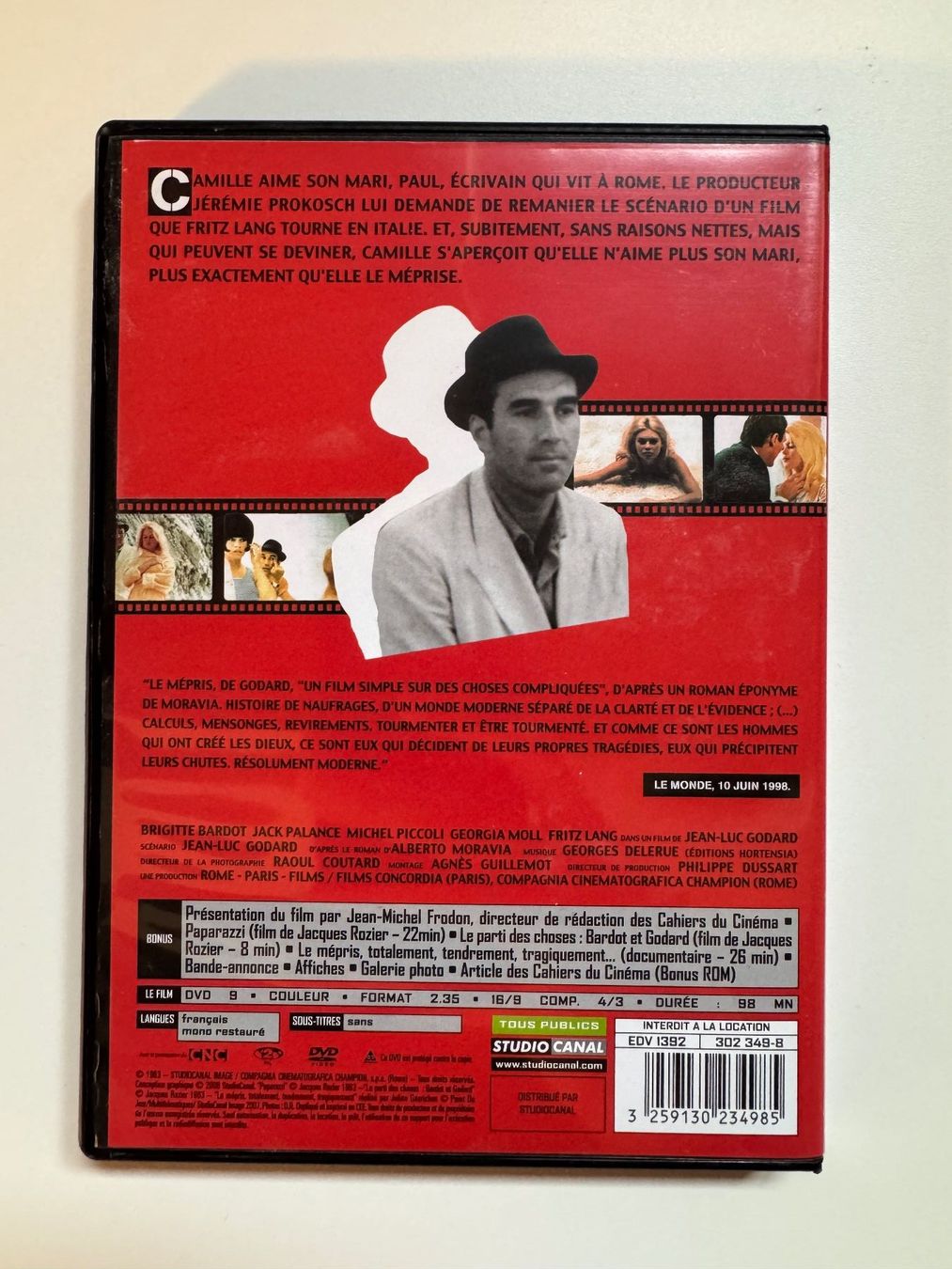 Alle DVDs: DVD : Le Mépris (Collection GODARD) – Neu (gemäss Beschreibung) aus Delémont von yannickbarthe 1