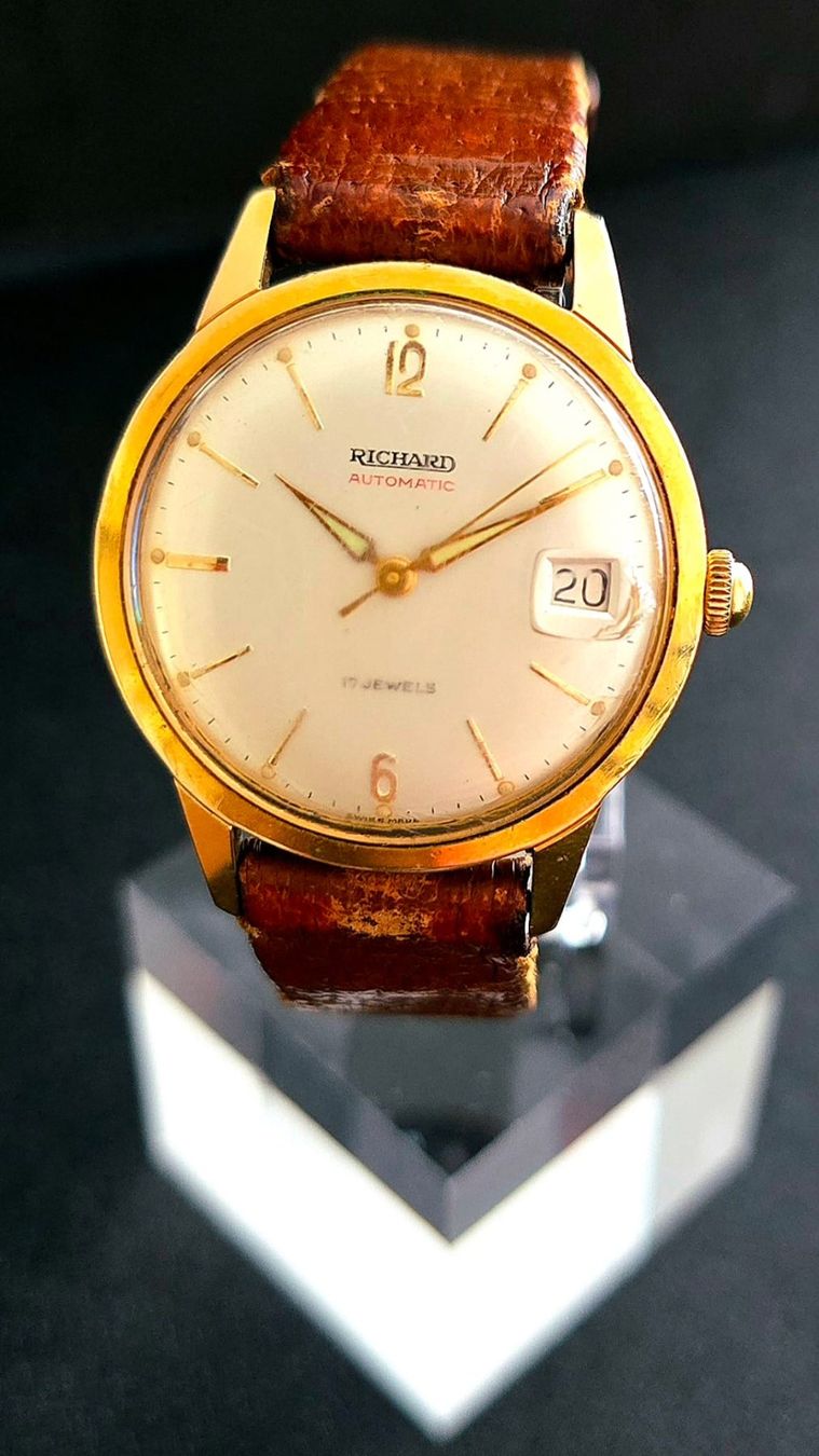 JeanRichard Orologi: VINTAGE RICHARD AUTOMATIC - DATE 17 JEWELS WATERPROOF – Usato da Neftenbach venduto da Taschen-Uhren 3