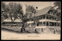 AK Oberburg, Gasthof Wirtenmoos mit Gästen