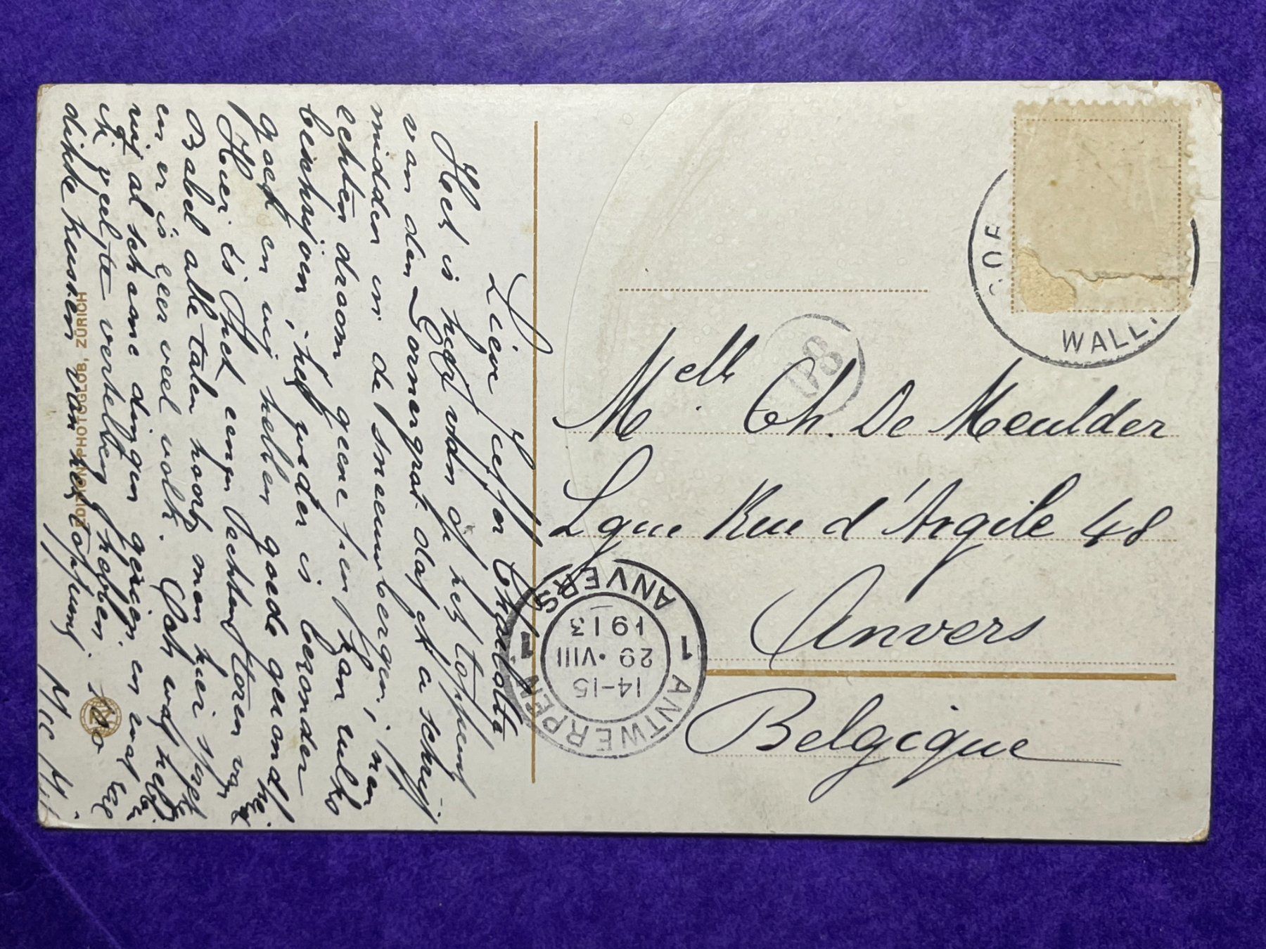 Ansichtskarten: Zermatt - Kulmhotel Gornergrat - 1913 – Gebraucht aus Steg VS von _vinci_ 1