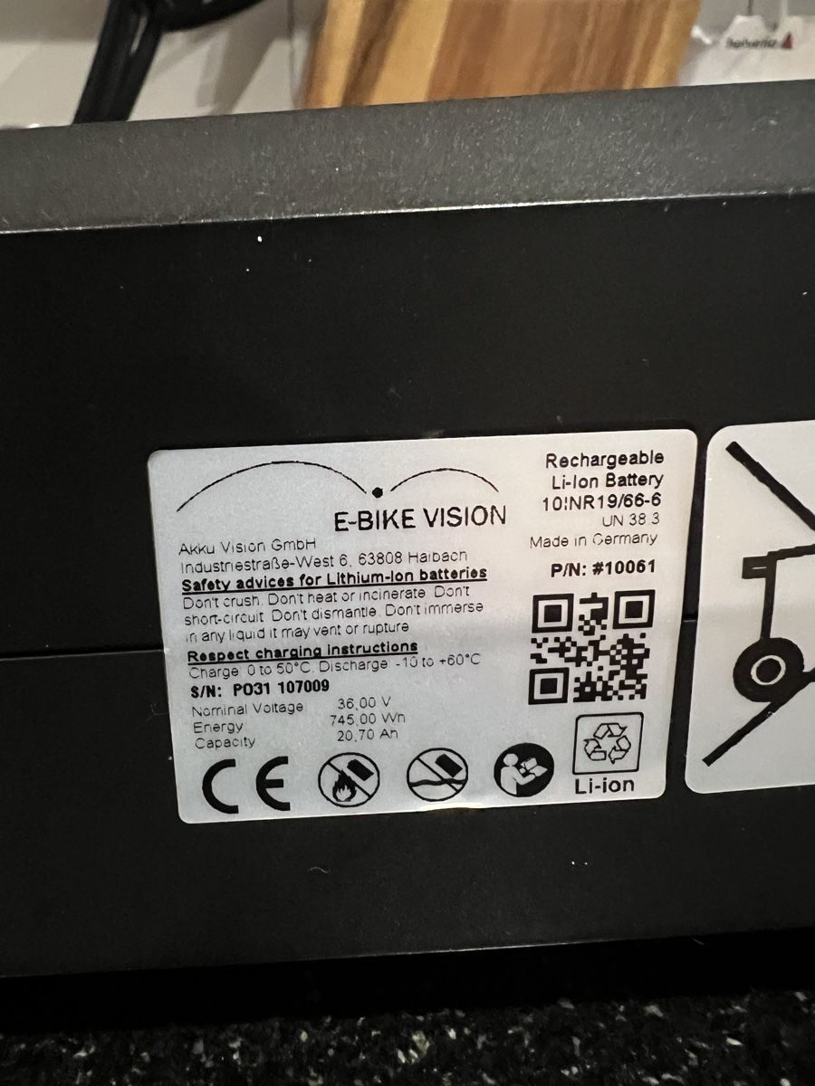 Yamaha Velos: Yamaha 745 wh E-Bike Akku – Gebraucht aus Reiden von LU-Tower 1