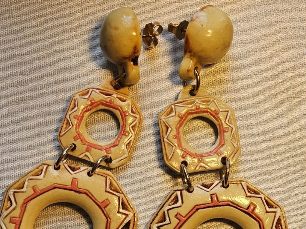 Orecchini pendenti & Orecchini a lobo: Vintage Ohrhänger creme rosé ca 1960 – Usato da Zürich venduto da helsan 1