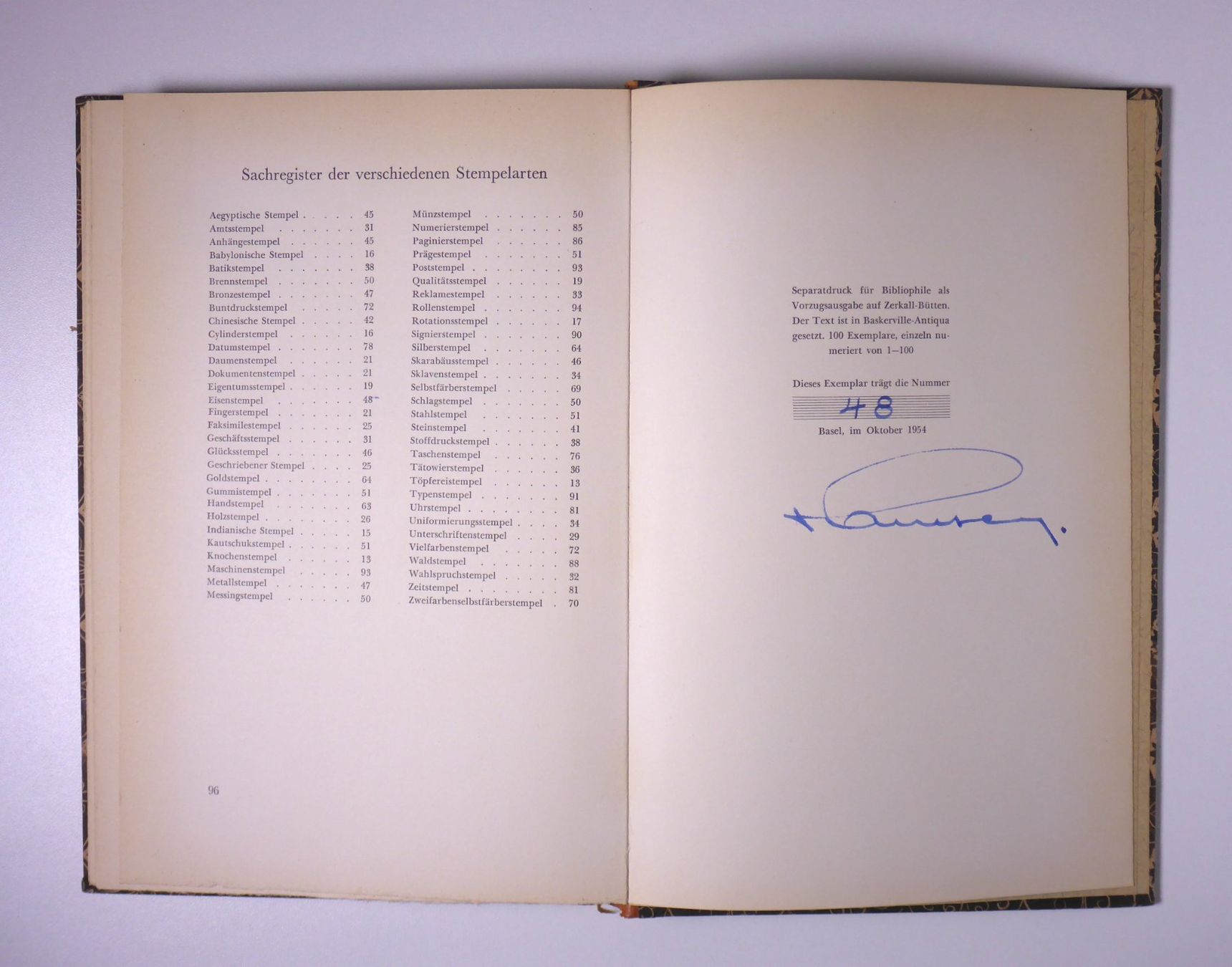 Libri: Hanns Haueter: Der Stempel von der Urzeit bis – Usato da Erschwil venduto da taglang 6
