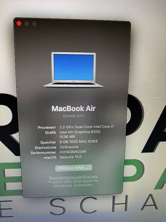 Notebook: MacBook Air i7 8 gb Ram Office Sequoia – Usato da Rothrist venduto da IT-REPAIR-CAFE.SPACE 1