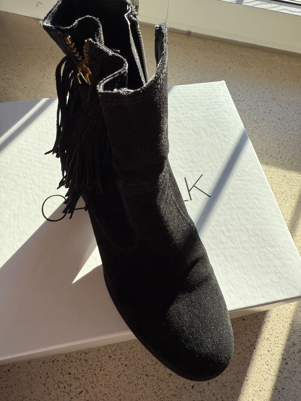 Damenschuhe: Catwalk Leder Stiefelette mit Fransen Gr.38 – Neu (gemäss Beschreibung) aus Rotkreuz von ILURENA 2