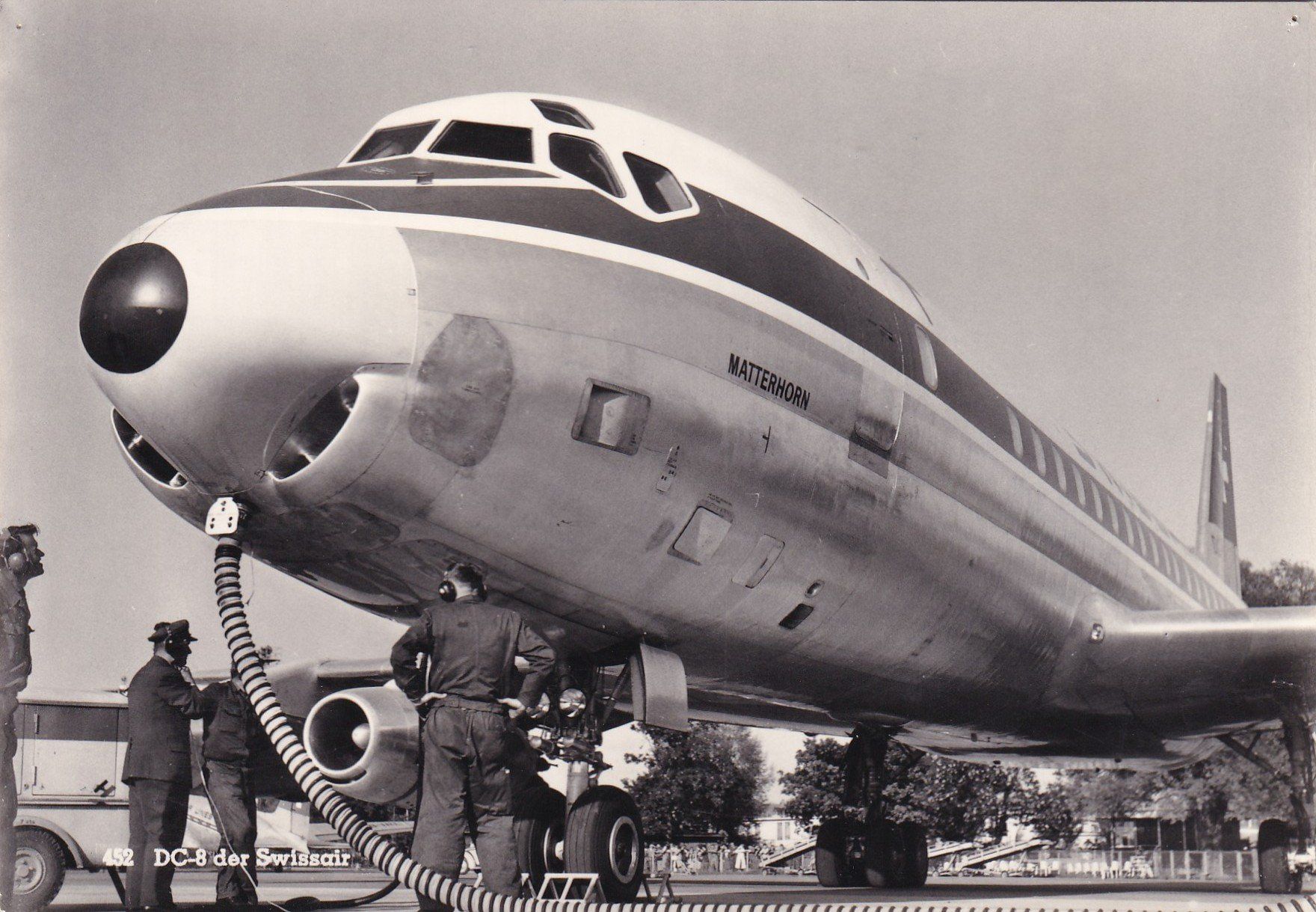 Ansichtskarten: Flugzeug Swissair DC 8 – Gebraucht aus Olten von clotaldi