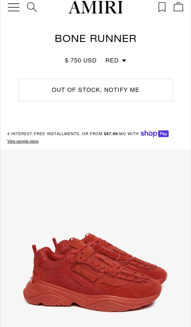 Amiri Herrenschuhe: Amiri Bone Runner Sneakers Neu Gr.43 – Neu und originalverpackt aus Zürich von FashionSales 7