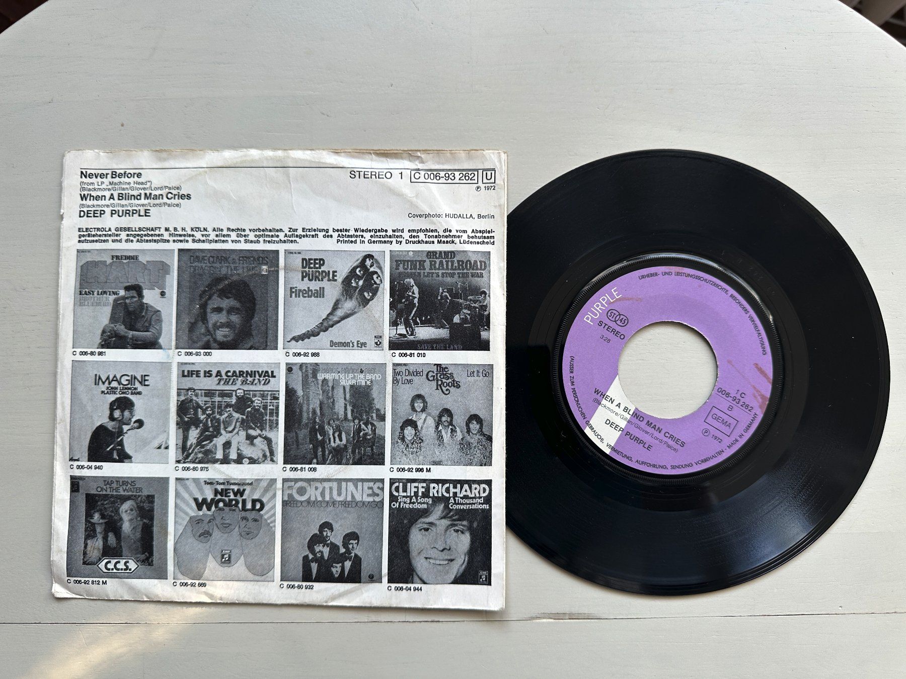 Schallplatten: DEEP PURPLE tolle Never before Single 70's Rock Kult Top – Gebraucht aus Basel von Partridge 1