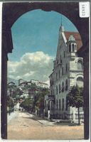 Bellinzona - Banca cantonale e Castello d'Uri - Litho