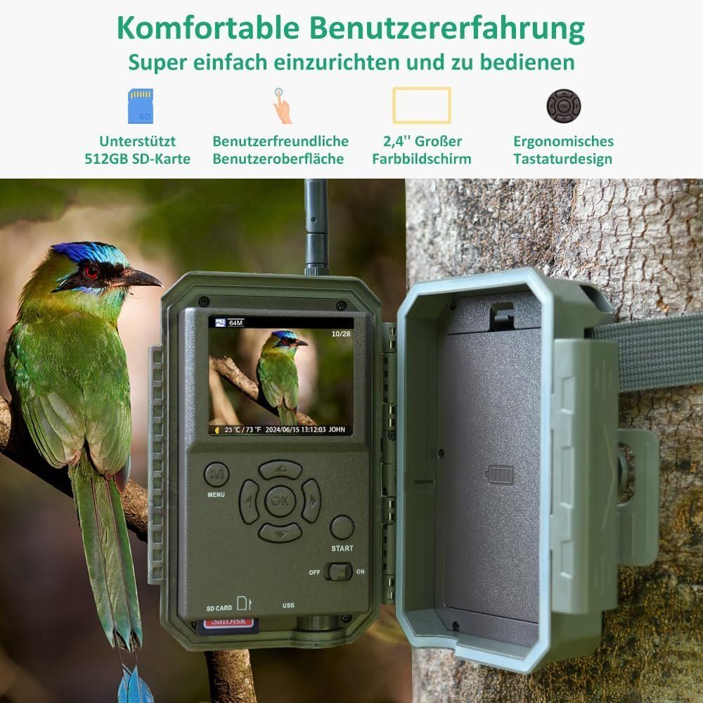 Videocamere: Wildkamera E8 WLAN 64MP 1296P – Nuovo e nell'imballaggio originale da Schaffhausen venduto da smarastore 7