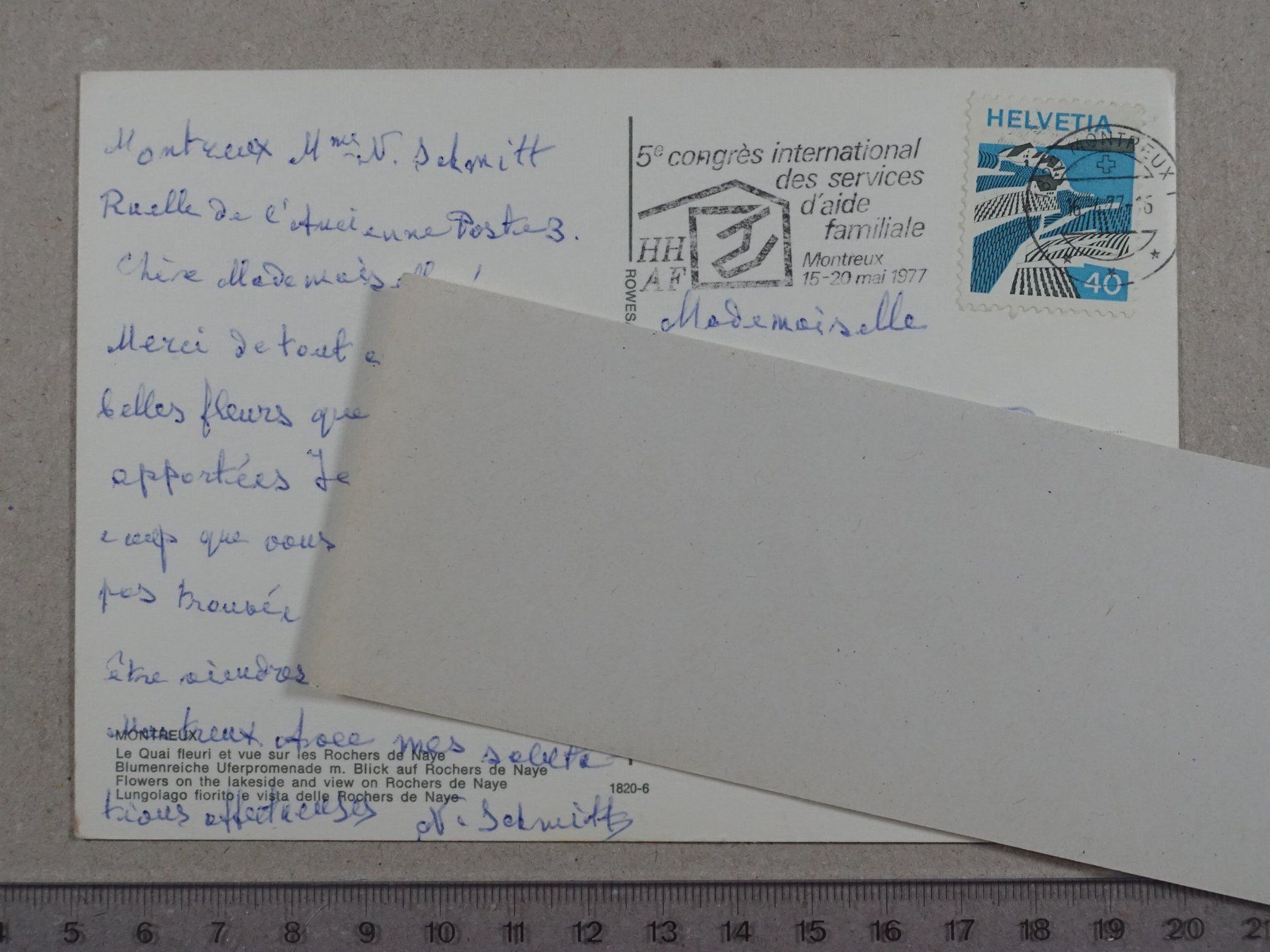 Ansichtskarten: Montreux, 1977 – Gebraucht aus Lenzburg von fh1 1