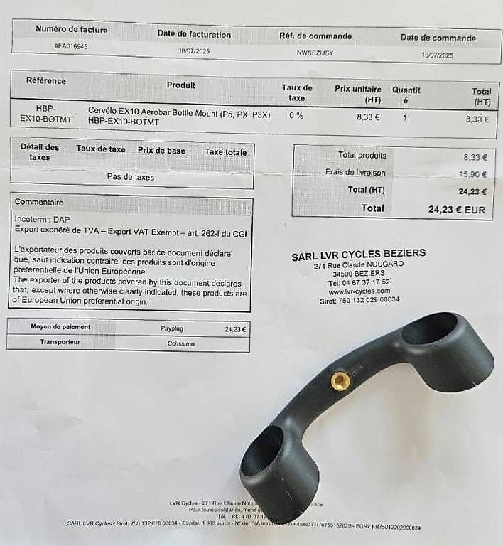 Supporti per biciclette: Cervelo EX10 Aerobar Flaschenhalterung – Nuovo e nell'imballaggio originale da Arbon venduto da my_shopping 3