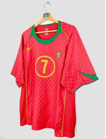 Portugal Home Shirt EURO 2004 FIGO 7 trikot