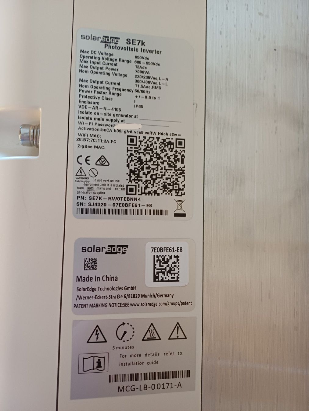 SolarEdge Onduleurs: Solar Edge Wechselrichter SE7k – D'occasion à Oberegg par jan_zq6j 1