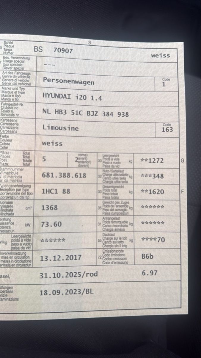 Hyundai Autos: Hyundai i20, 1.4, JG 2017, 129'466km – Neu (gemäss Beschreibung) aus Basel von LUKKY991 8