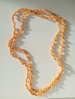 Vintage Muschelkette, Naturmaterial, gelb, Sommer Schmuck