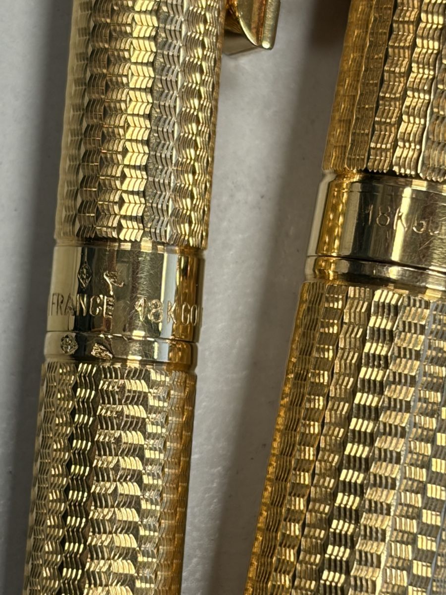 Penna & Evidenziatori: Sheaffer Targa 18K solid Gold 750 Schreibset Füllfederhalter – Usato da Dietikon venduto da cre8different 4