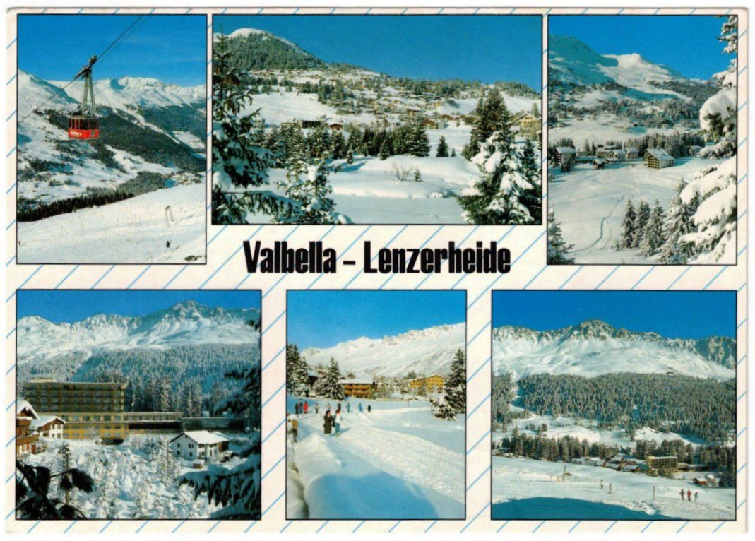 Cartoline postali: Lenzerheide - 6 Bild AK Valbella – Usato da Binningen venduto da Mountainrider