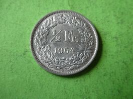 Schweiz 1964 1/2 Franken - Silber