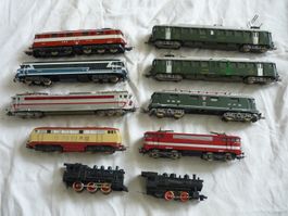10x Modellbahn Lima HO - Konvolut - Lokomotive Wagen