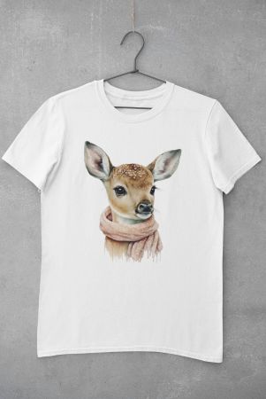 Damen S Hirsch Baumwolle T-shirt  NEU